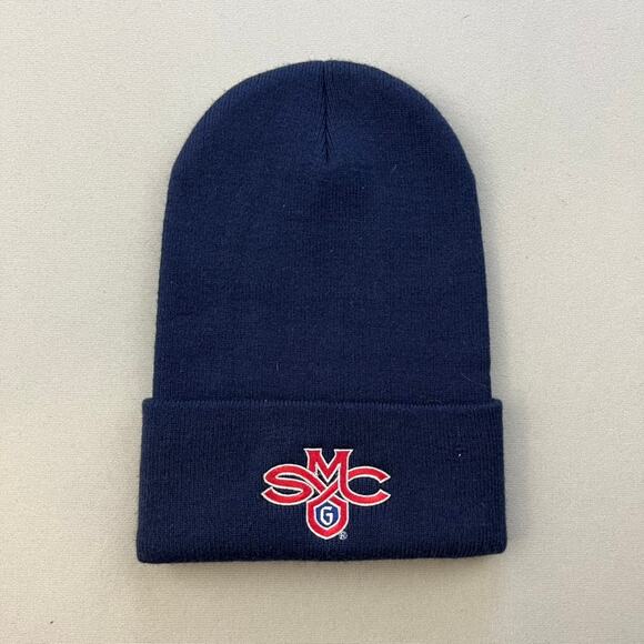 Saint Marys College Beanie Hat Cap Youth Navy Blue Knit SMC Gaels University y2k - Picture 1 of 5